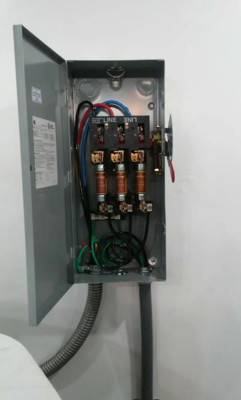 Three-phase disconnect switch installed for Electrical Wiring & Rewiring in Milford
